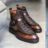 Tobacco luxury leather casual boots