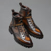 Tobacco luxury leather casual boots