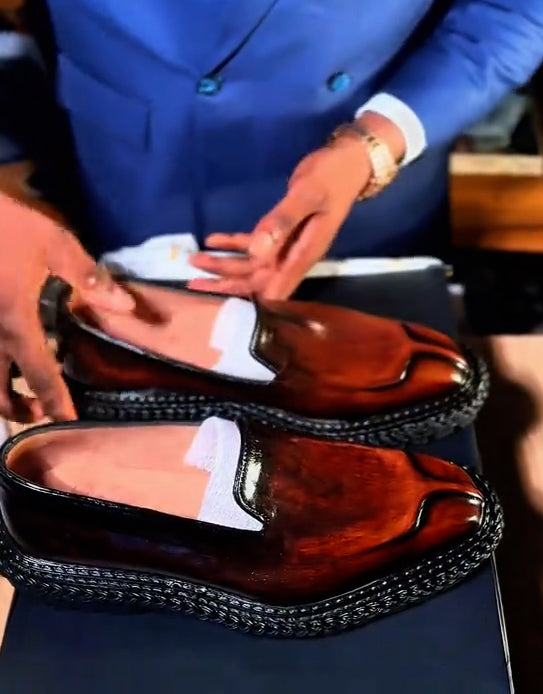Italian high-quality cowhide business leather shoes