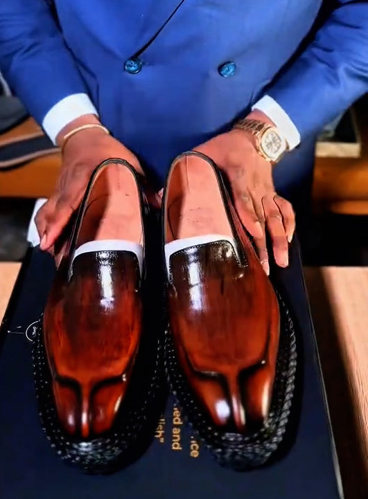 Italian high-quality cowhide business leather shoes