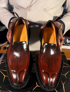 Italian high-quality cowhide business leather shoes