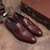 Italian hand-woven leather loafers