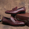 Italian hand-woven leather loafers