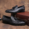Italian hand-woven leather loafers