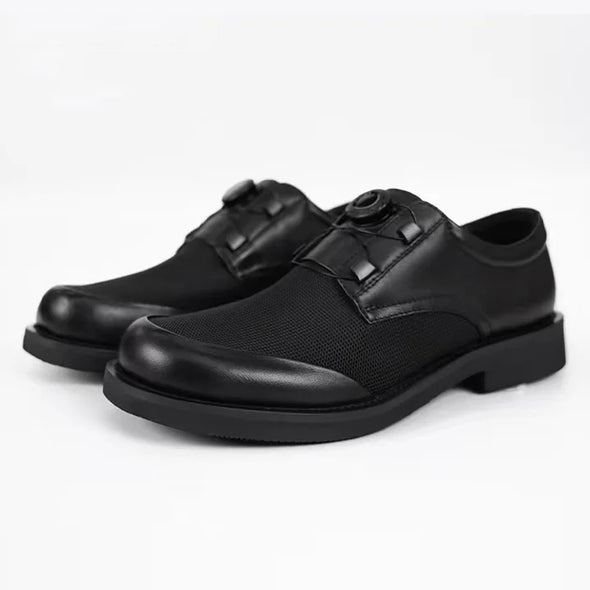 Men's swivel buckle comfortable breathable leather shoes