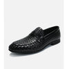 Italian genuine leather breathable woven casual shoes