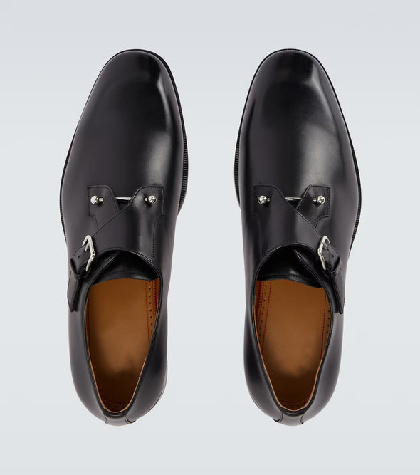 High-quality leather monk shoes