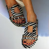 Asymmetric Zebra-print Flatland Slippers