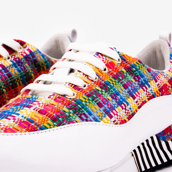 Multicolor Leather Women Sneaker