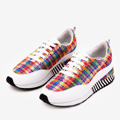 Multicolor Leather Women Sneaker