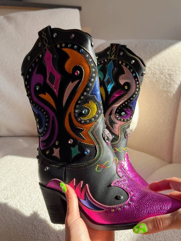 Colorful Mixed Cowboy Boots