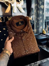 Men's Luxury Rhinestone Party Shirt