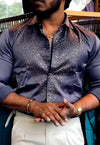 Men's Luxury Rhinestone Party Shirt