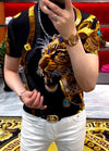 Rhinestone leopard T-shirt