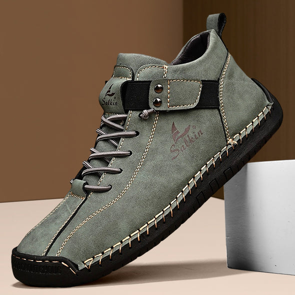 Men's Comfortable Handmade Leather Boots-B07