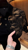 Men's rhinestone lion T-shirt