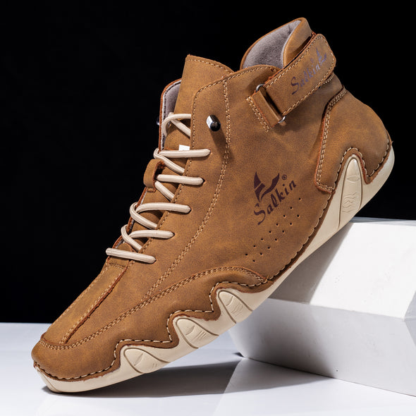 Men's Comfortable Handmade Leather Boots-B01