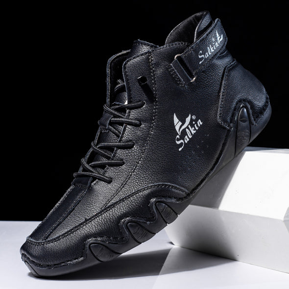 Men's Comfortable Handmade Leather Boots-B01
