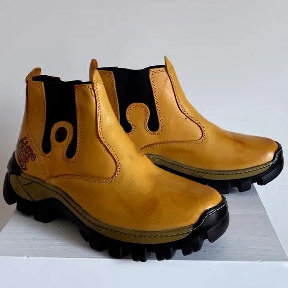 2025 Men's Waterproof Genuine Leather Casual Boots-cat