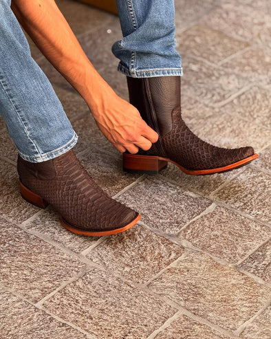 2025 Limited Time Return-Original Python Leather Cowboy Boots