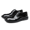 Italian original large round toe business casual leather shoes